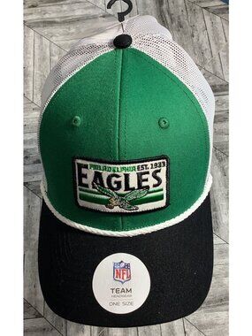 Philadelphia Eagles Trucker Hat Green Black NFL Adjustable Mesh Back Embroidered